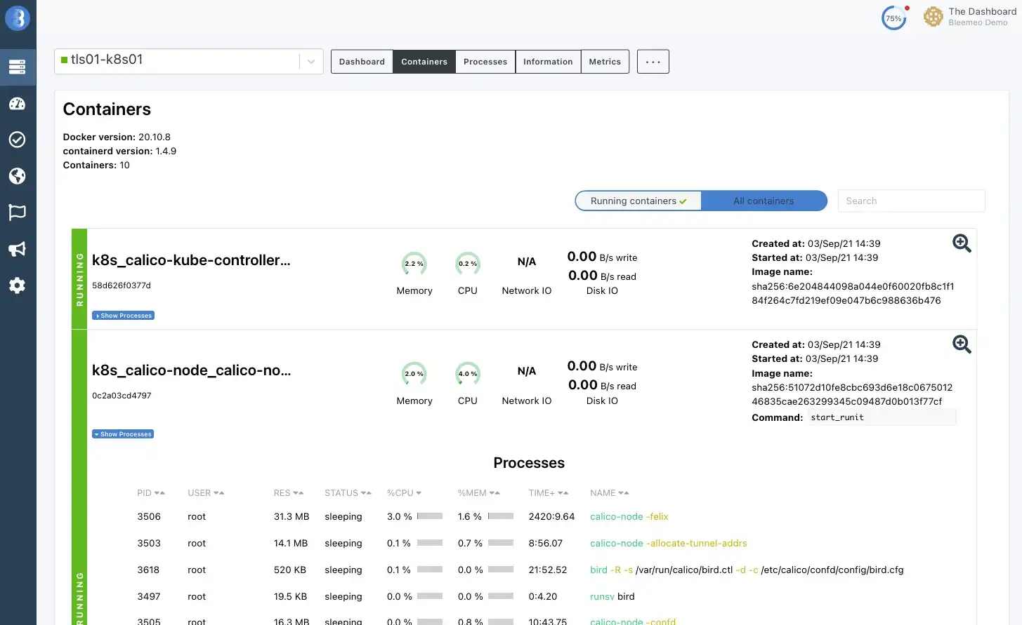 Bleemeo Docker Dashboard