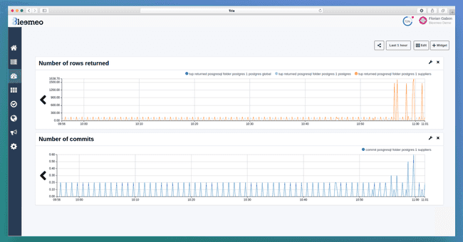 Figure 4: PostgreSQL dashboard screenshot