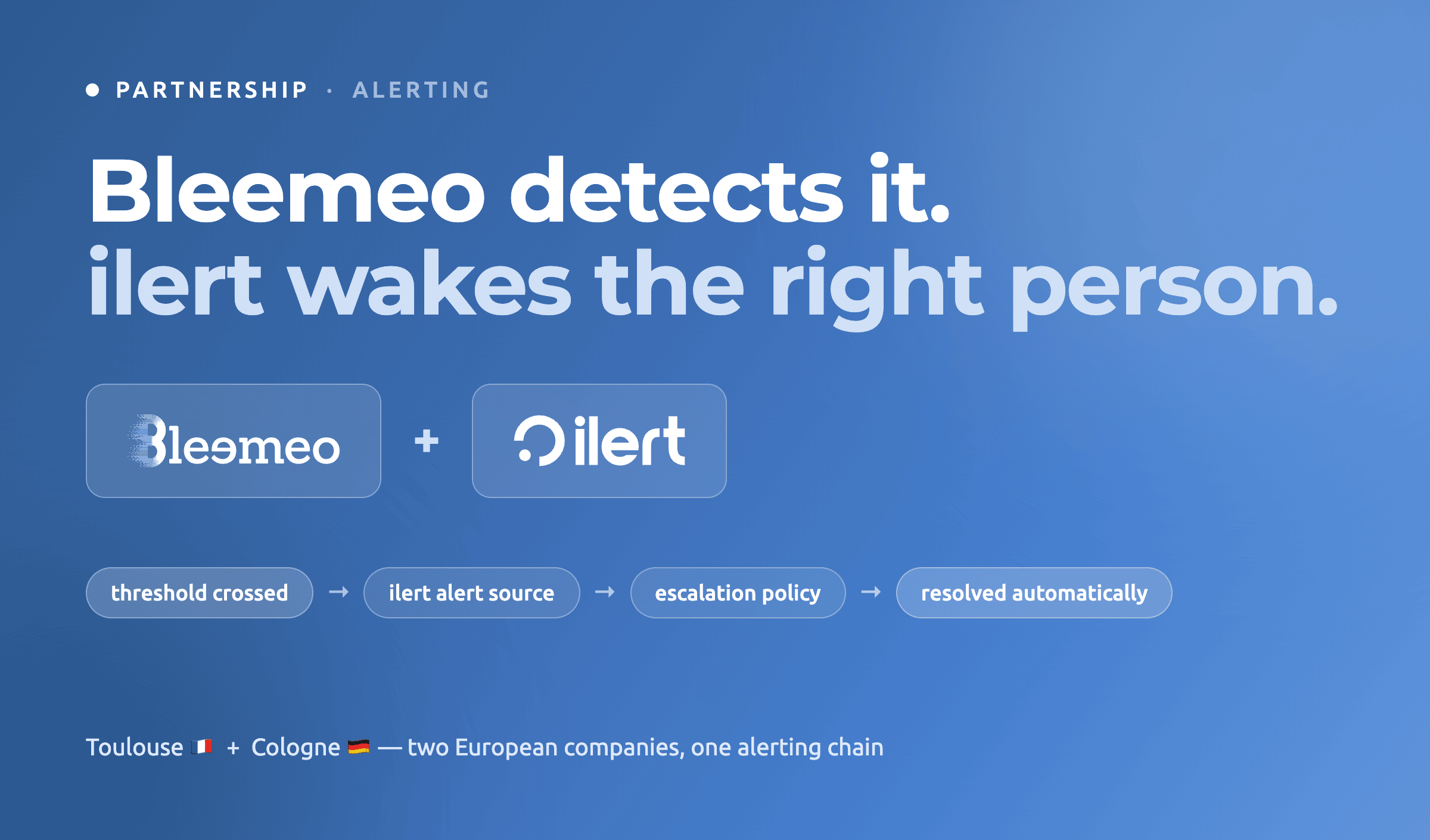 Bleemeo and ilert: two European companies, one alerting chain
