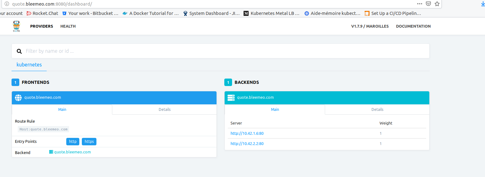 Figure 5: Traefik dashboard
