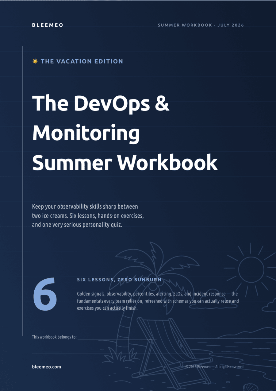 Cover of the DevOps & Monitoring Summer Workbook, 2026 edition