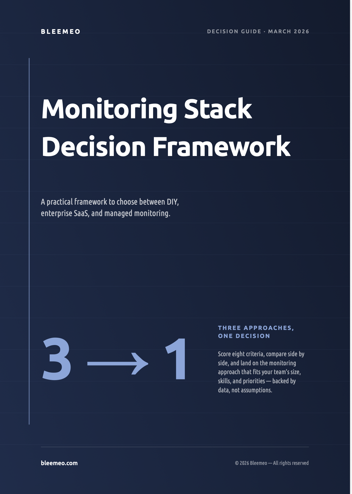 Cover of the Monitoring Stack Decision Framework guide