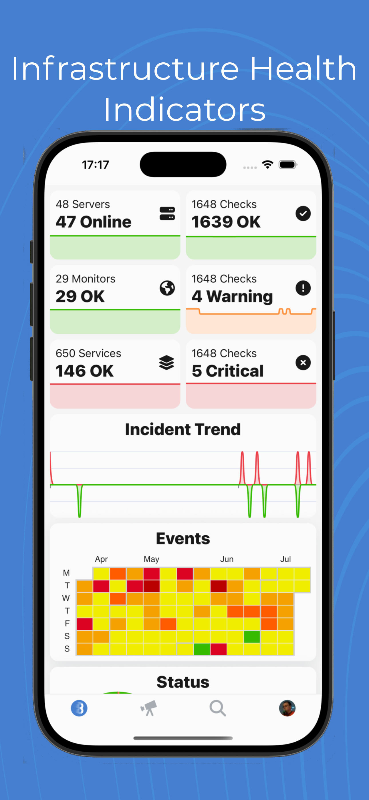 Pantalla de inicio de la aplicacion movil Bleemeo