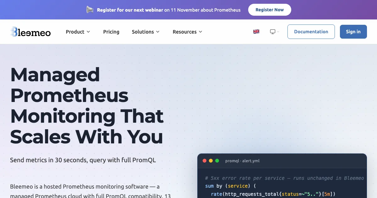 Prometheus Monitoring Software — Managed Prometheus in the Cloud | Bleemeo