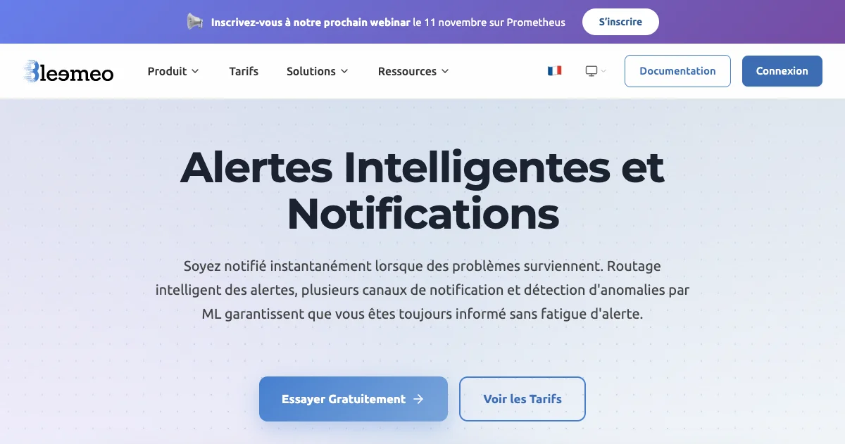 Alertes — Notifications intelligentes & escalade | Bleemeo