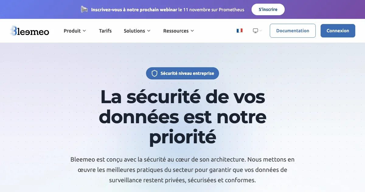 Sécurité — Protection des données entreprise | Bleemeo