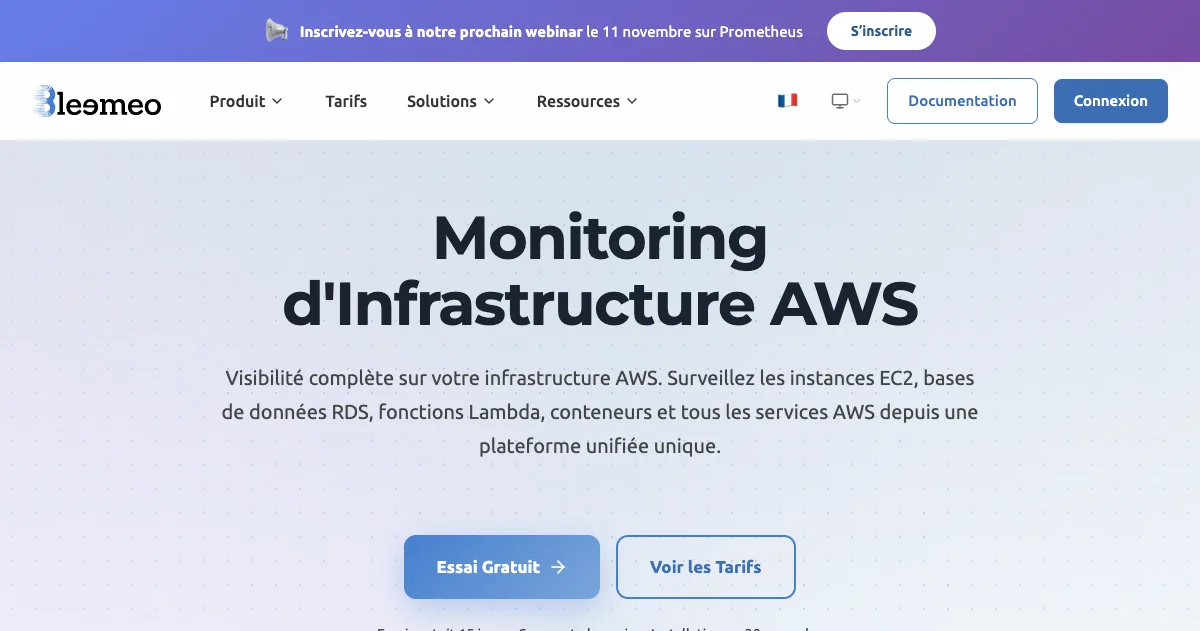 Monitoring AWS — Surveillance Infrastructure Cloud | Bleemeo